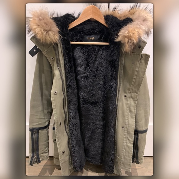 Maje army green coat - Picture 2 of 9